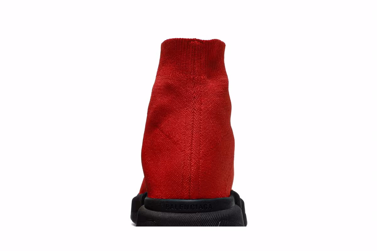 Balenciaga Recycled Speed Sneaker Red Black, view 8