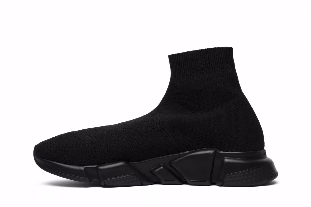 Balenciaga Speed Trainer Mid Triple Black, view 4