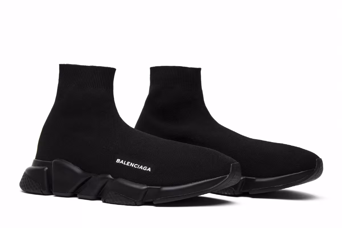 Balenciaga Speed Trainer Mid Triple Black, view 9