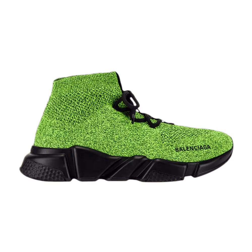 Balenciaga Speed Lace Up Trainer Yellow Mix