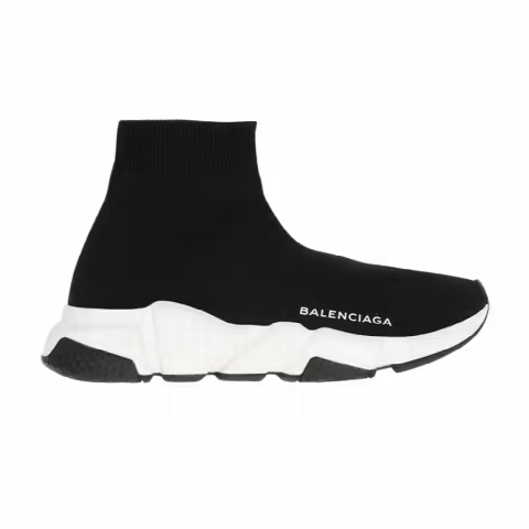 Balenciaga Wmns Speed Trainer Mid 'Black White Black'