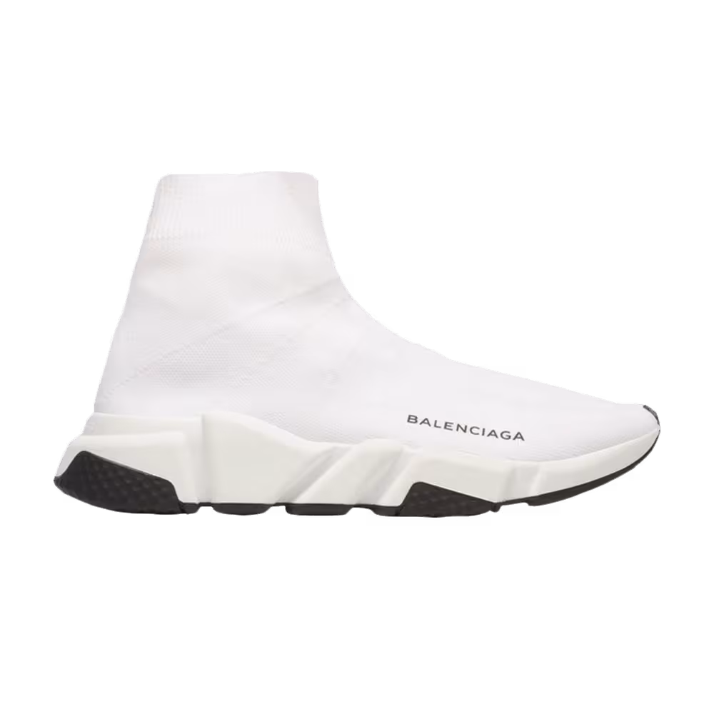 Balenciaga Women's Speed Trainer Mid White Black