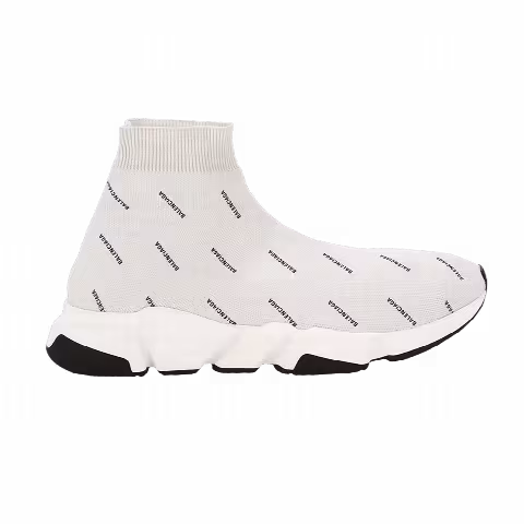 Balenciaga Speed Trainer Mid 'Allover Logo - Pearl Grey'