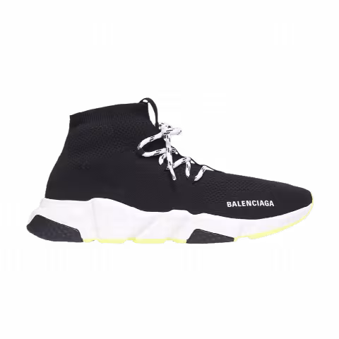 Balenciaga Speed Lace Up Trainer 'Black Neon Yellow'