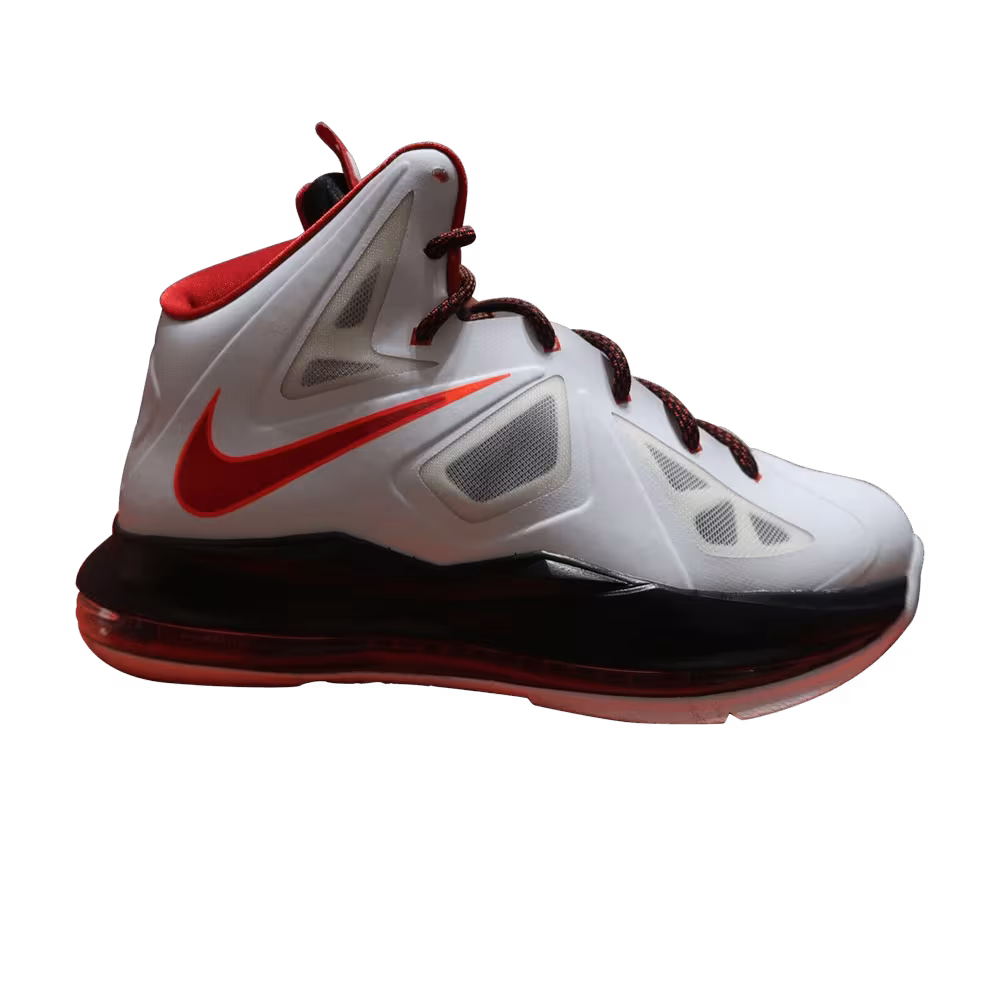 Nike LeBron 10 GS White University Red