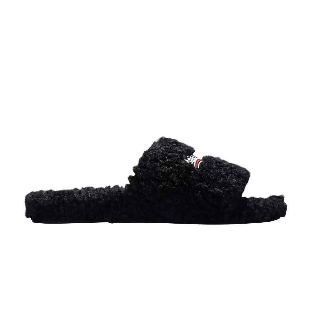 Balenciaga Furry Slides Black