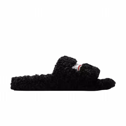 Balenciaga Wmns Furry Slides 'Black Red'