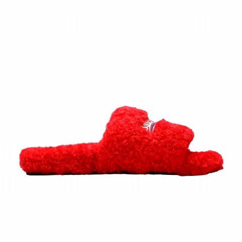Balenciaga Wmns Furry Slides 'Red'