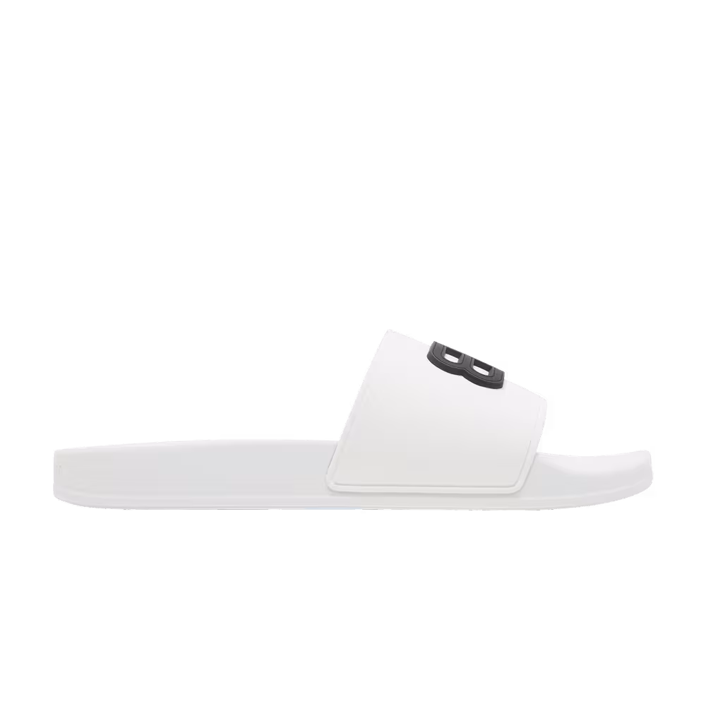 Balenciaga Pool Slides White Black