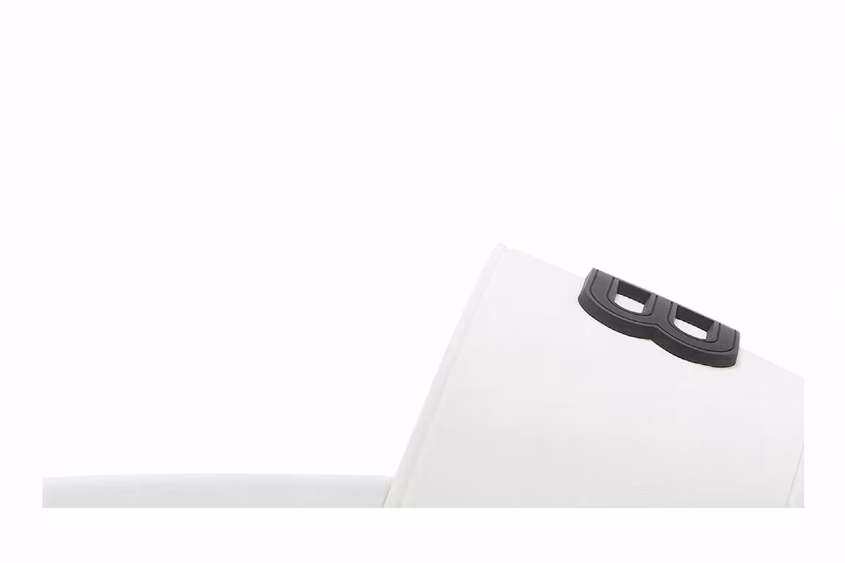 Balenciaga Pool Slides White Black, view 3