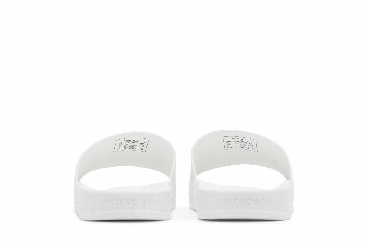 Balenciaga Pool Slides White Black, view 7