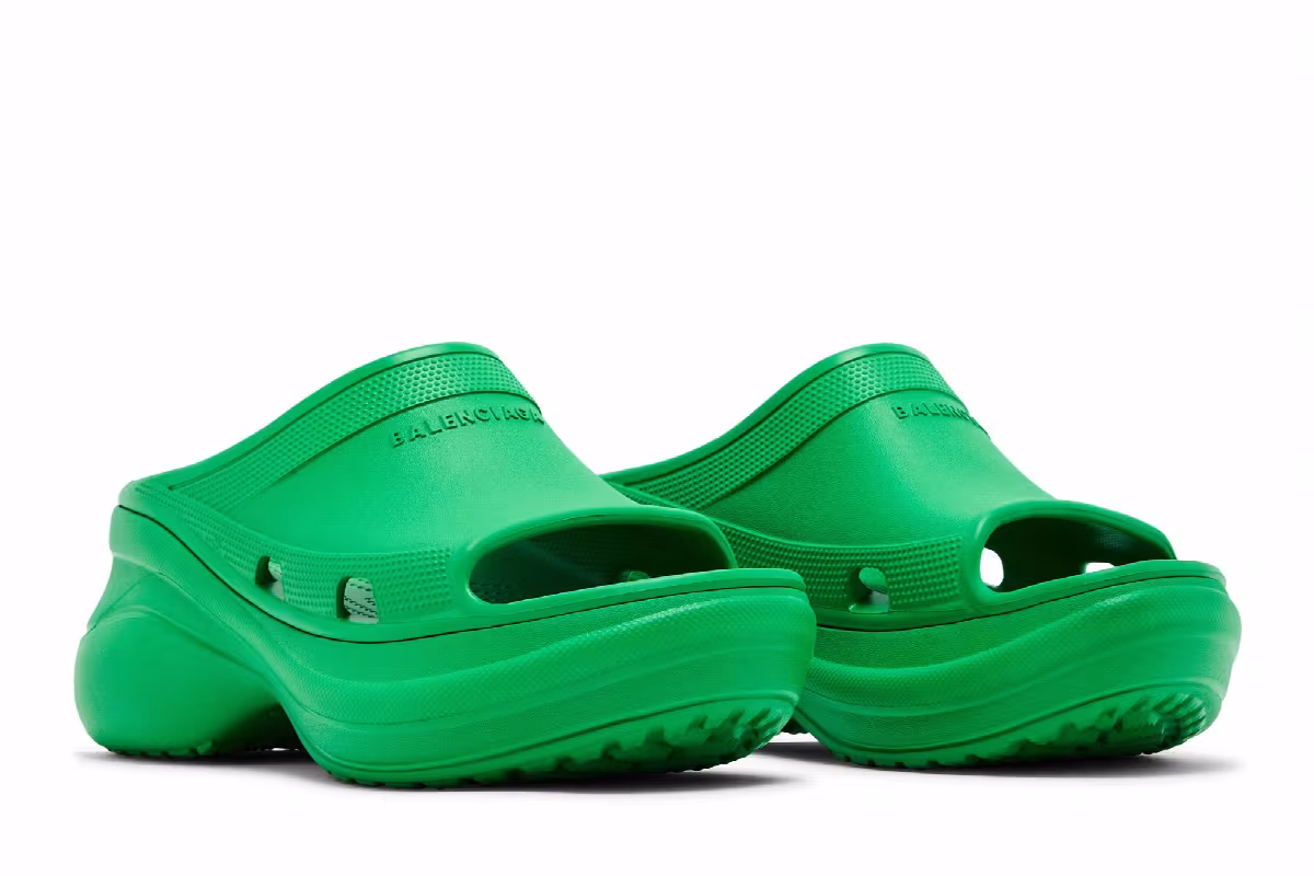 Crocs x Balenciaga Pool Slide Sandal Green, view 9