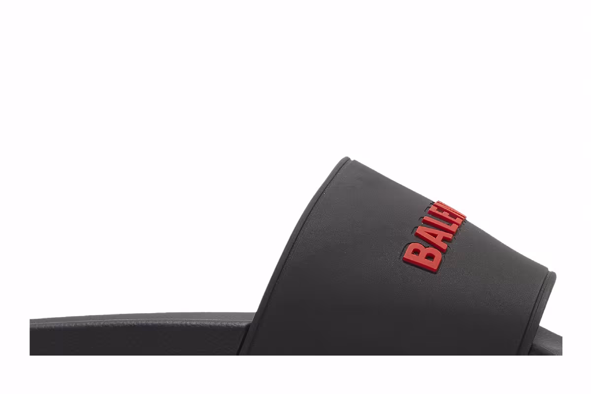 Balenciaga Pool Slides Black Red, view 3