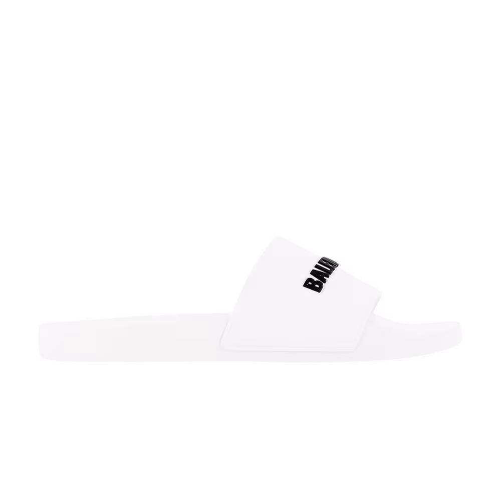 Balenciaga Pool Slides White