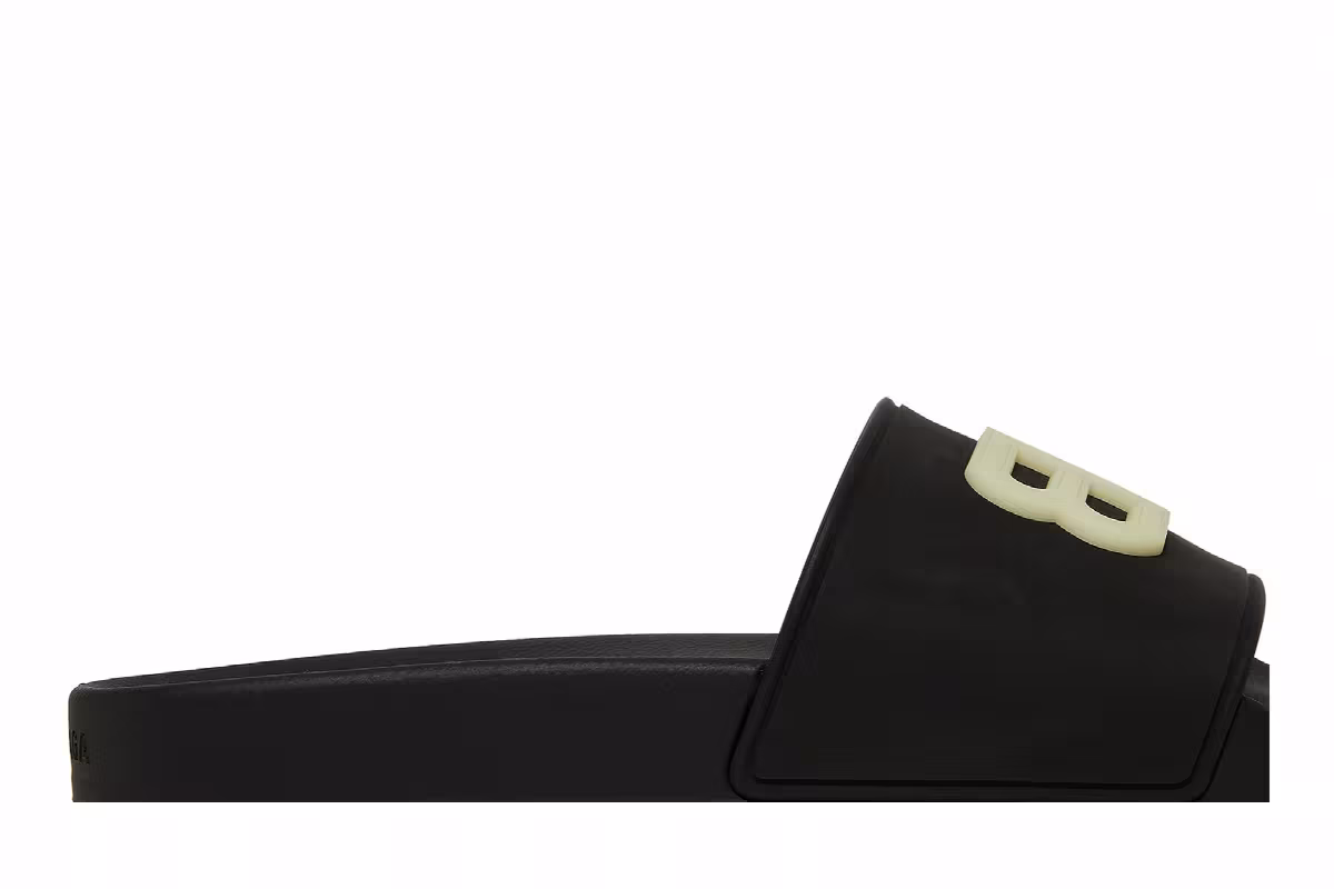 Balenciaga Women's Pool Slides Black Glow, view 3