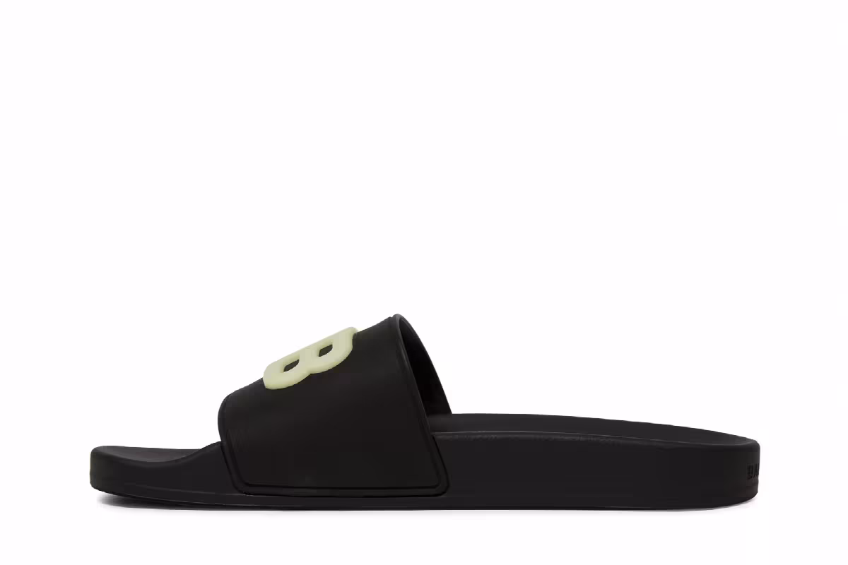 Balenciaga Women's Pool Slides Black Glow, view 4