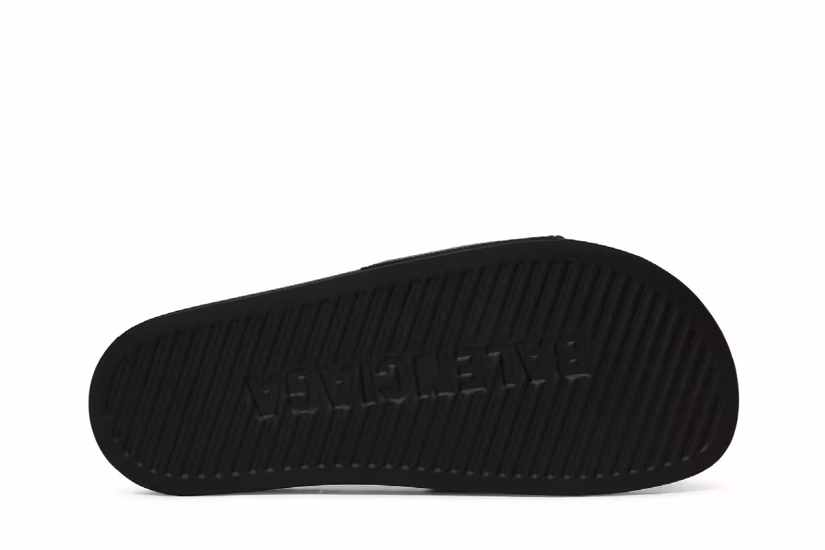 Balenciaga Women's Pool Slides Black Glow, view 5
