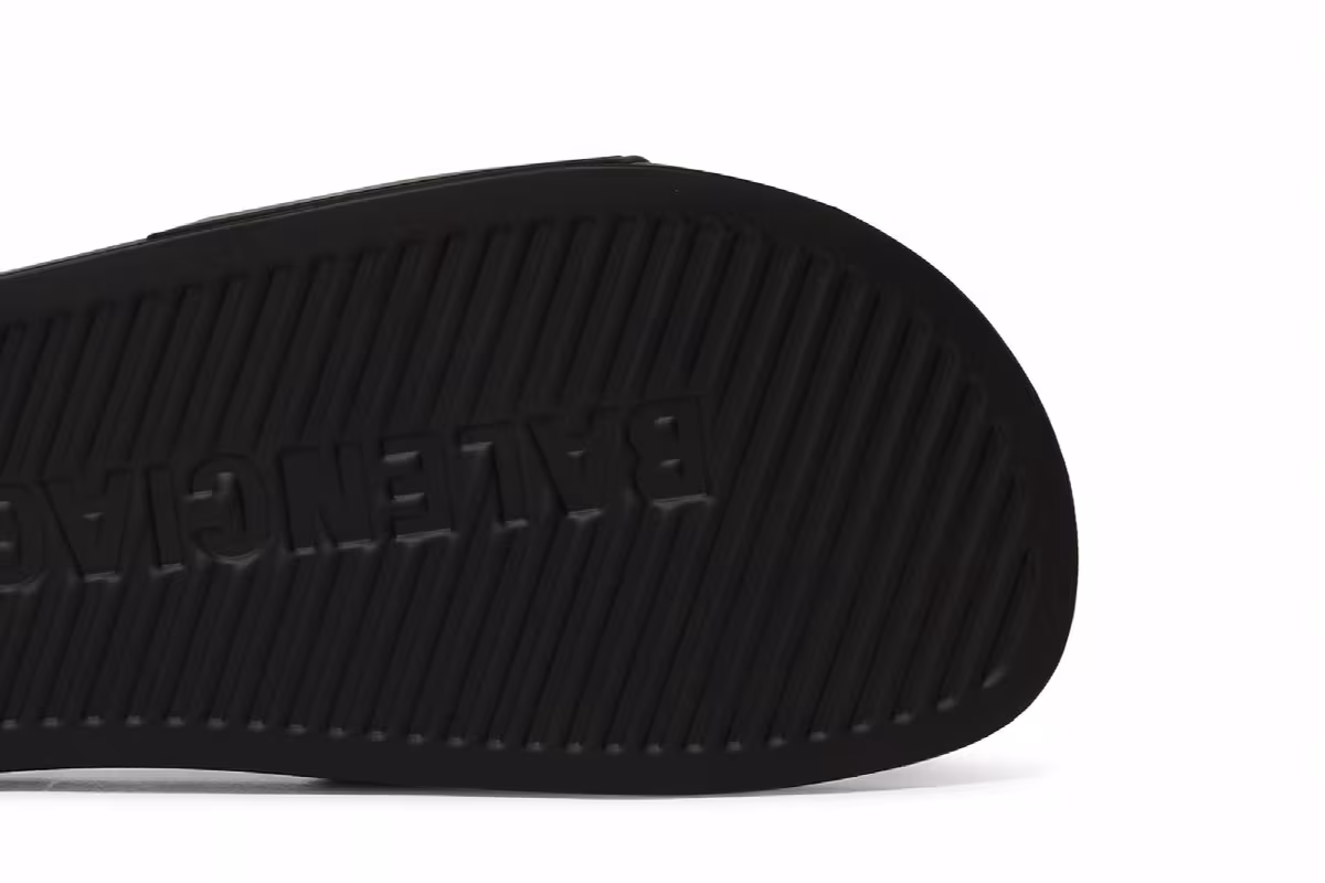 Balenciaga Women's Pool Slides Black Glow, view 6