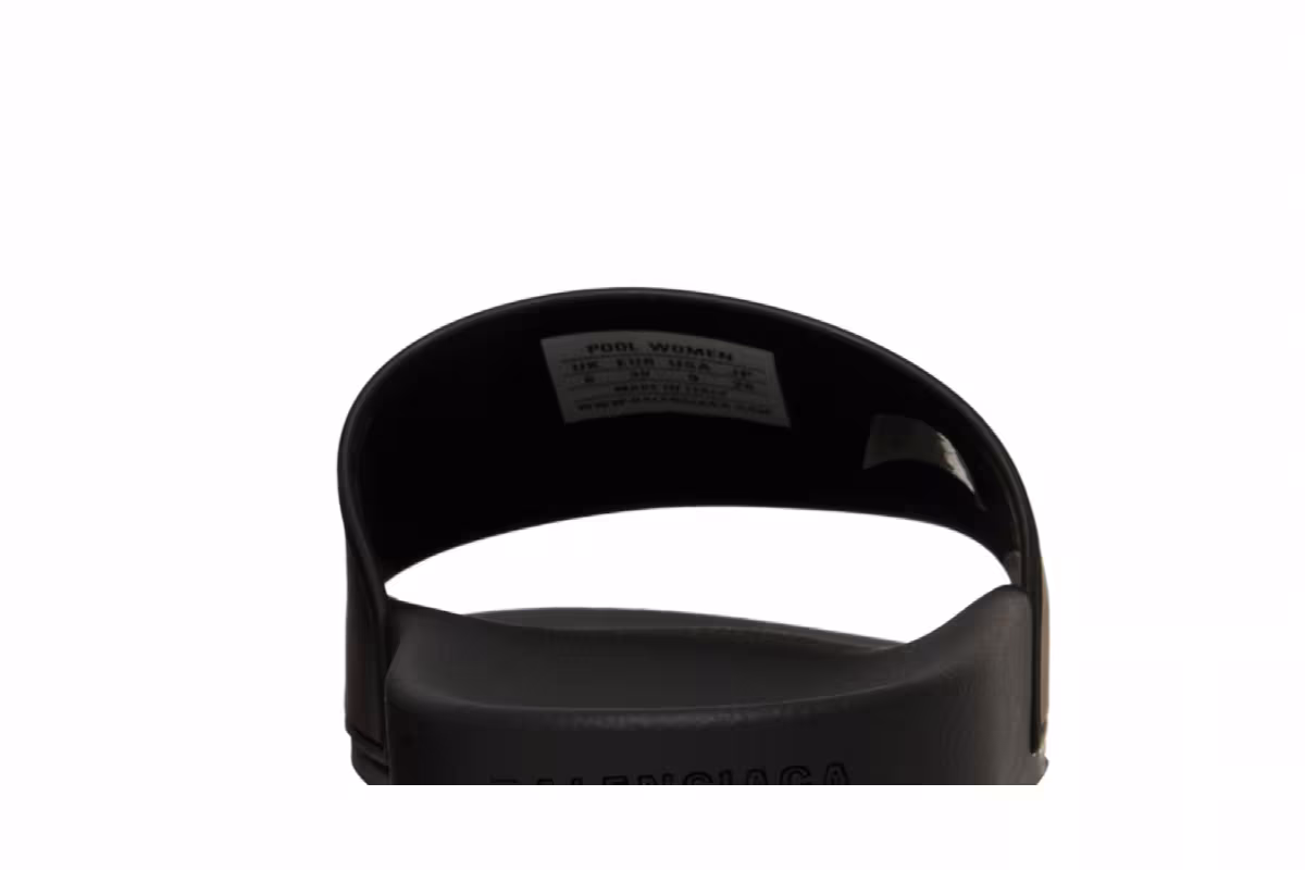 Balenciaga Women's Pool Slides Black Glow, view 8