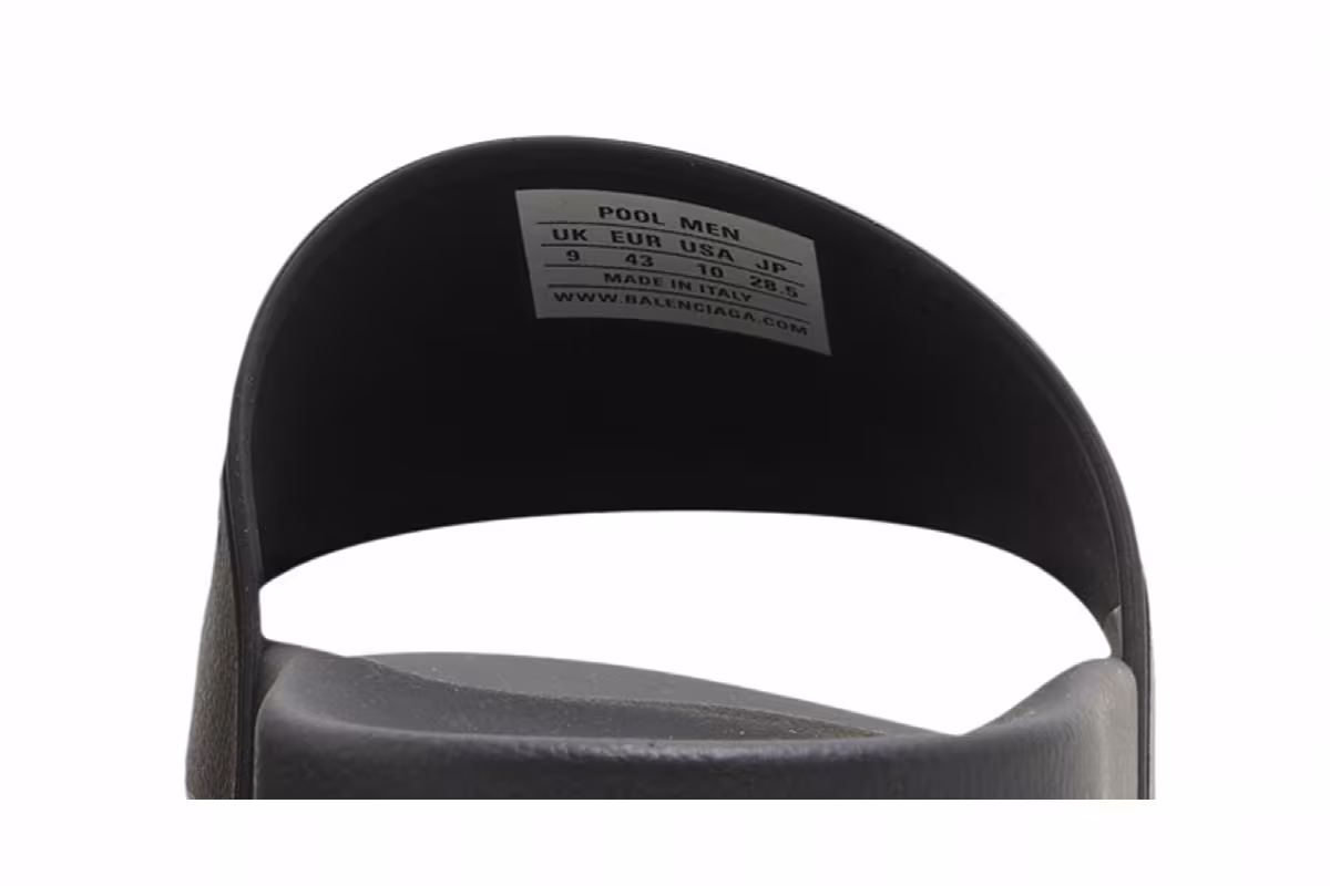Balenciaga Pool Slides Repeat Logo - Black Silver, view 8