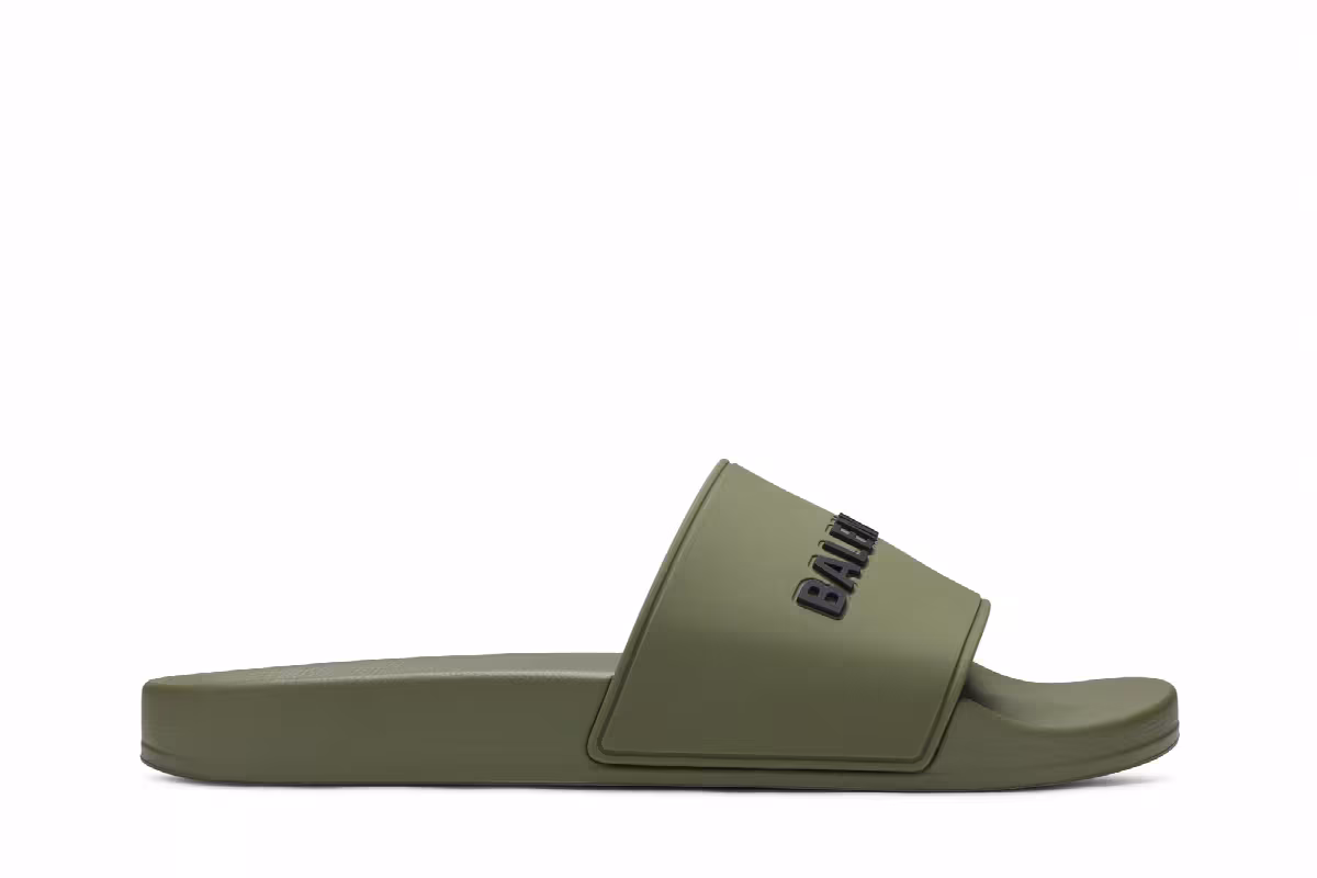 Balenciaga Pool Slides Green, view 2
