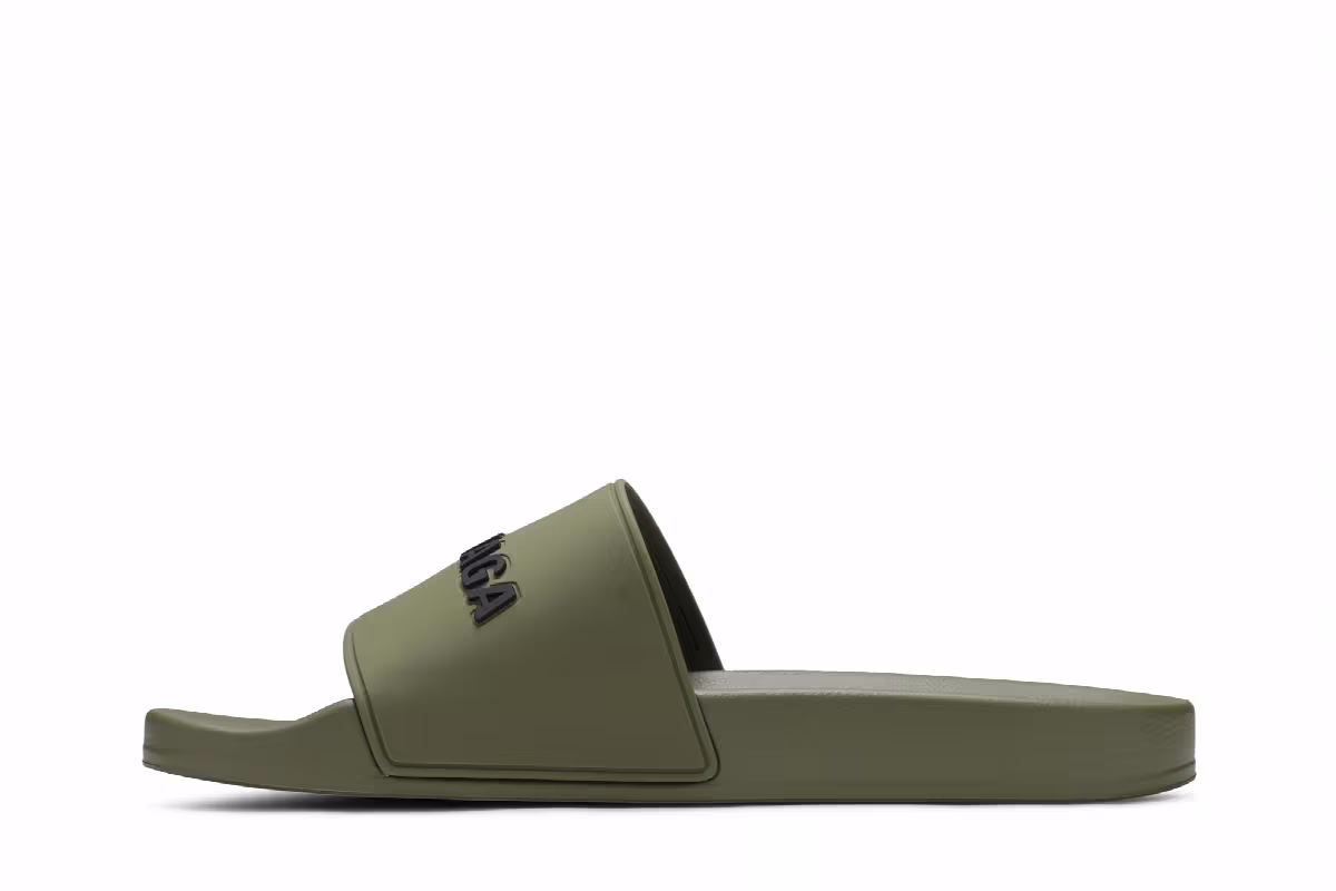 Balenciaga Pool Slides Green, view 4