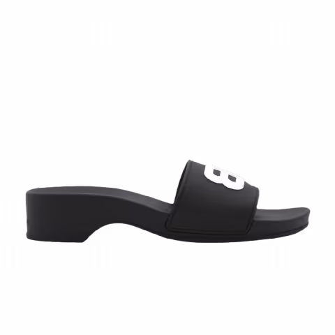 Balenciaga Wmns Pool BB Wedge Slide Sandal 'Black'