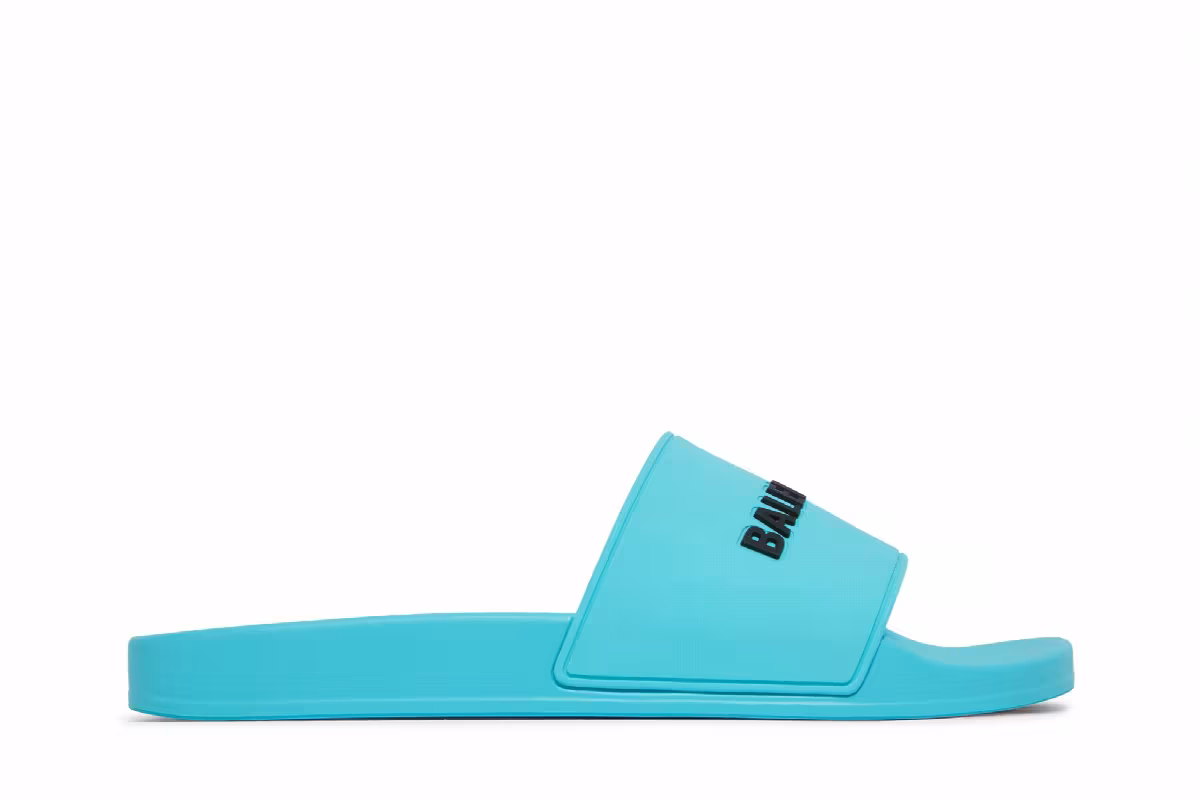 Balenciaga Pool Slides Bright Blue, view 2