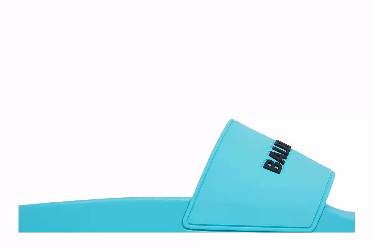 Balenciaga Pool Slides Bright Blue, view 3