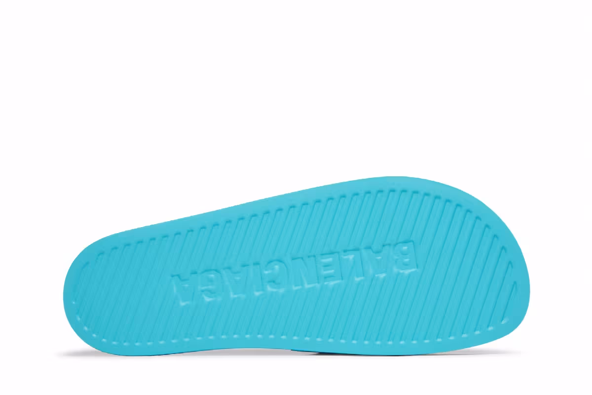 Balenciaga Pool Slides Bright Blue, view 5