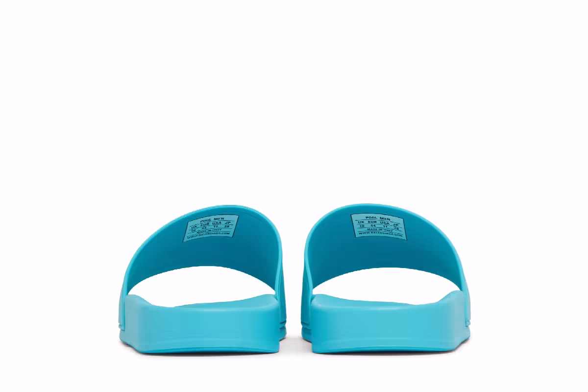 Balenciaga Pool Slides Bright Blue, view 7