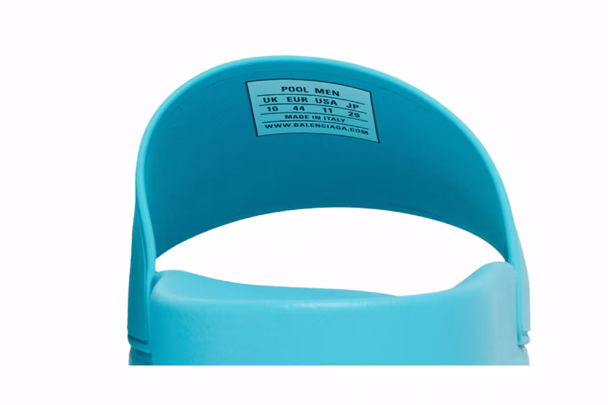 Balenciaga Pool Slides Bright Blue, view 8