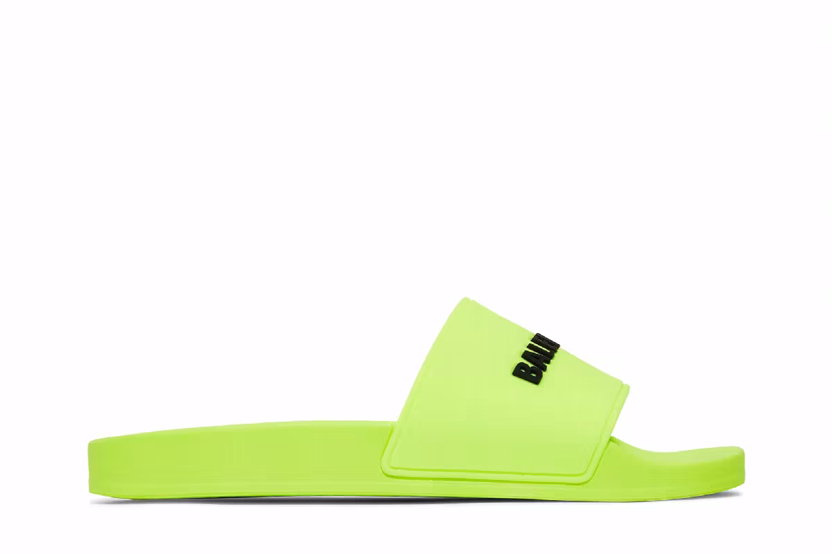 Balenciaga Pool Slides Fluo Yellow, view 2