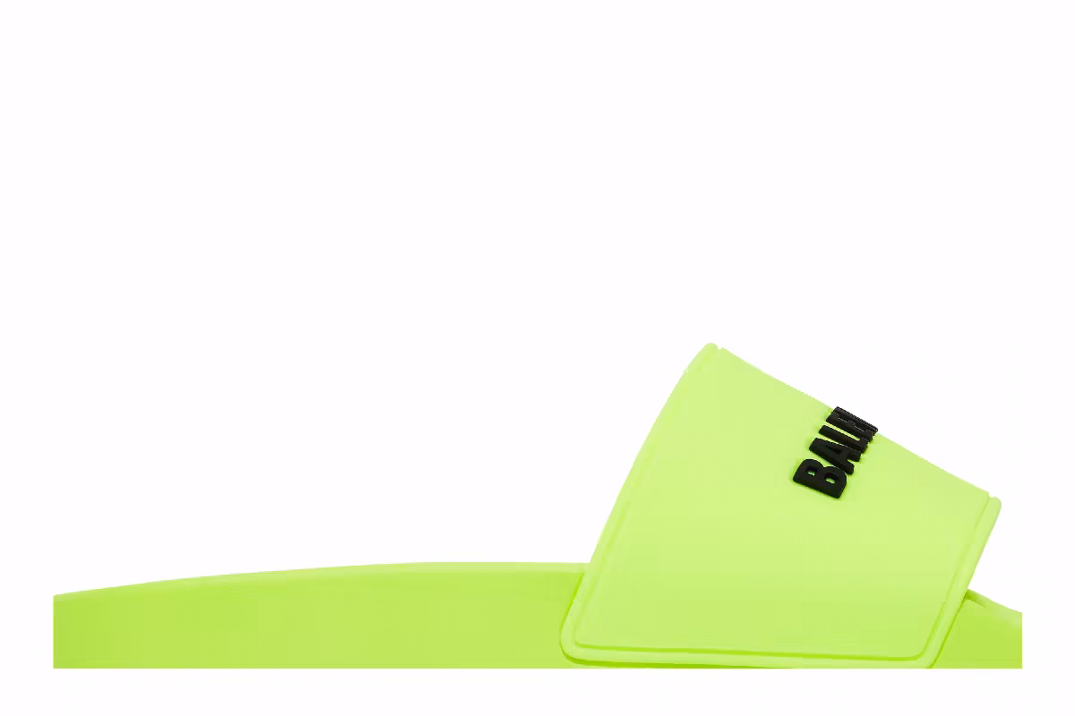 Balenciaga Pool Slides Fluo Yellow, view 3