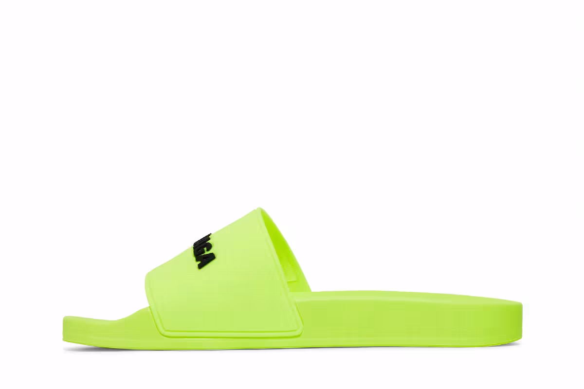 Balenciaga Pool Slides Fluo Yellow, view 4