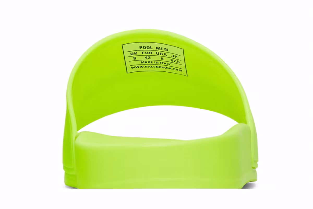 Balenciaga Pool Slides Fluo Yellow, view 8