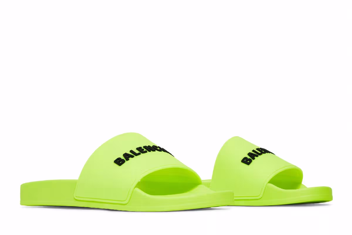 Balenciaga Pool Slides Fluo Yellow, view 9