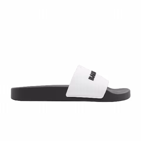 Balenciaga Wmns Pool Slides 'White Black'