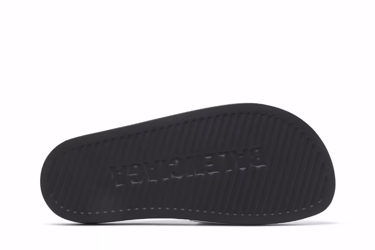 Balenciaga Women's Pool Slides White Black, view 5