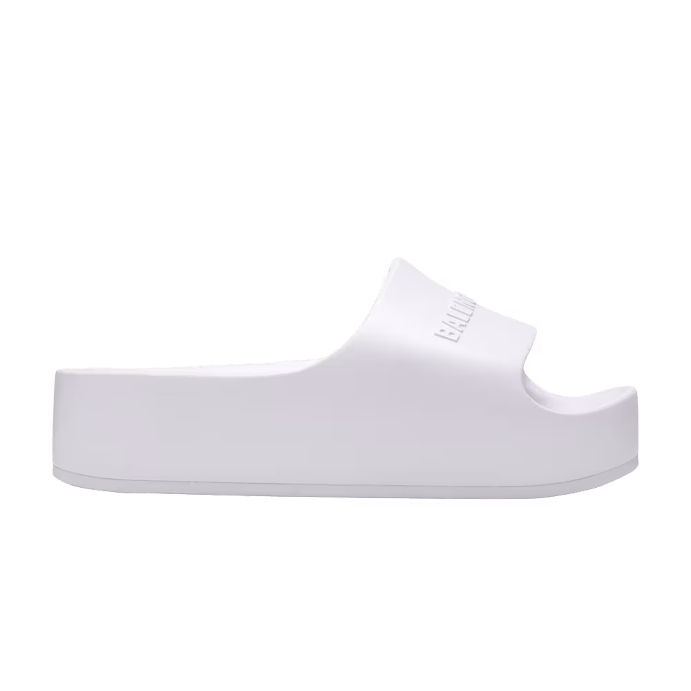 Balenciaga Women's Chunky Slides Optic White