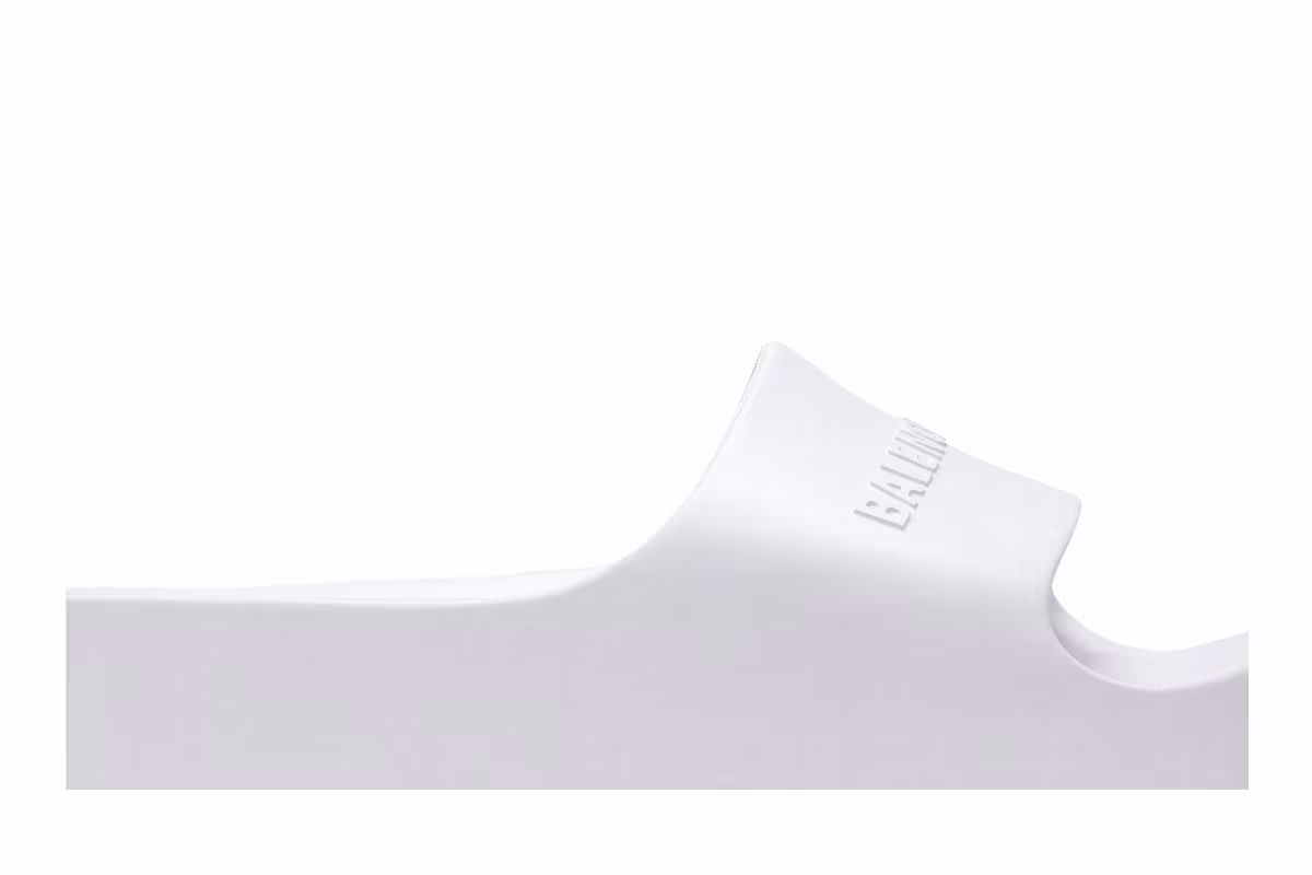 Balenciaga Women's Chunky Slides Optic White, view 3
