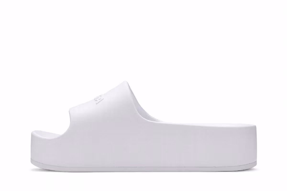 Balenciaga Women's Chunky Slides Optic White, view 4