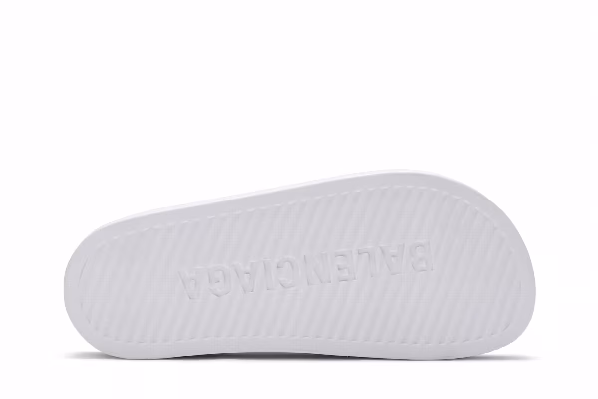 Balenciaga Women's Chunky Slides Optic White, view 5