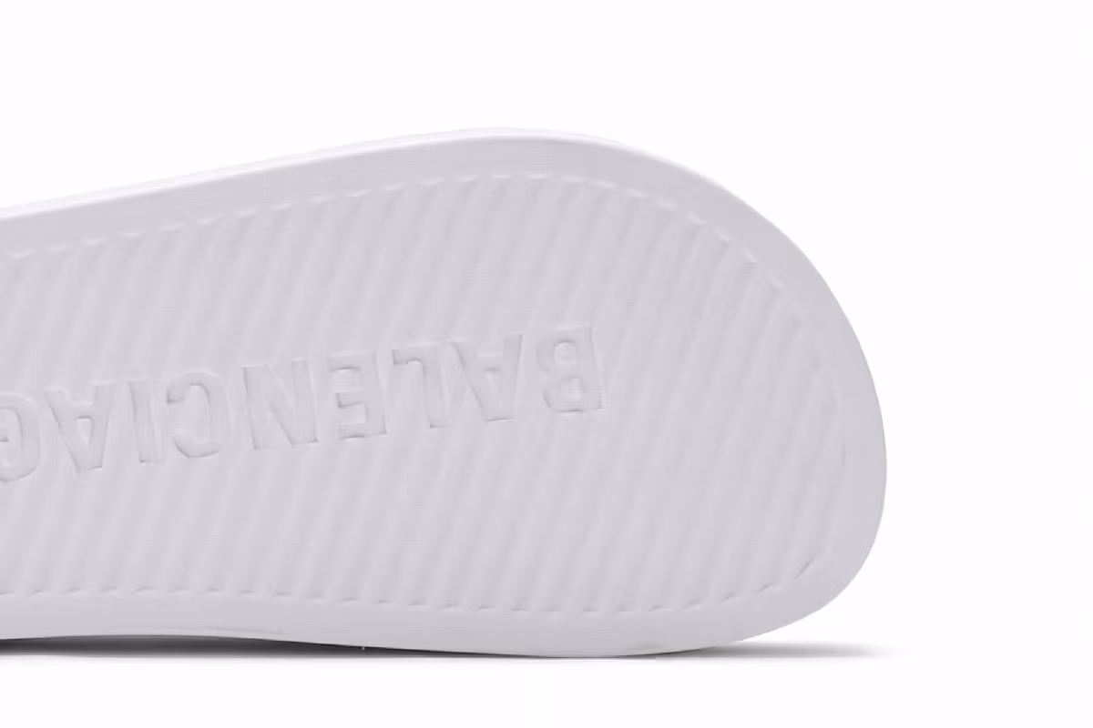Balenciaga Women's Chunky Slides Optic White, view 6