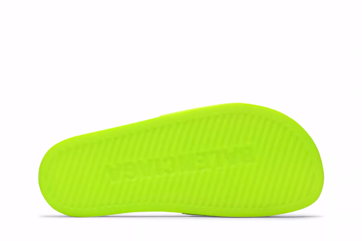 Balenciaga Women's Pool Slides Fluo Yellow, view 5