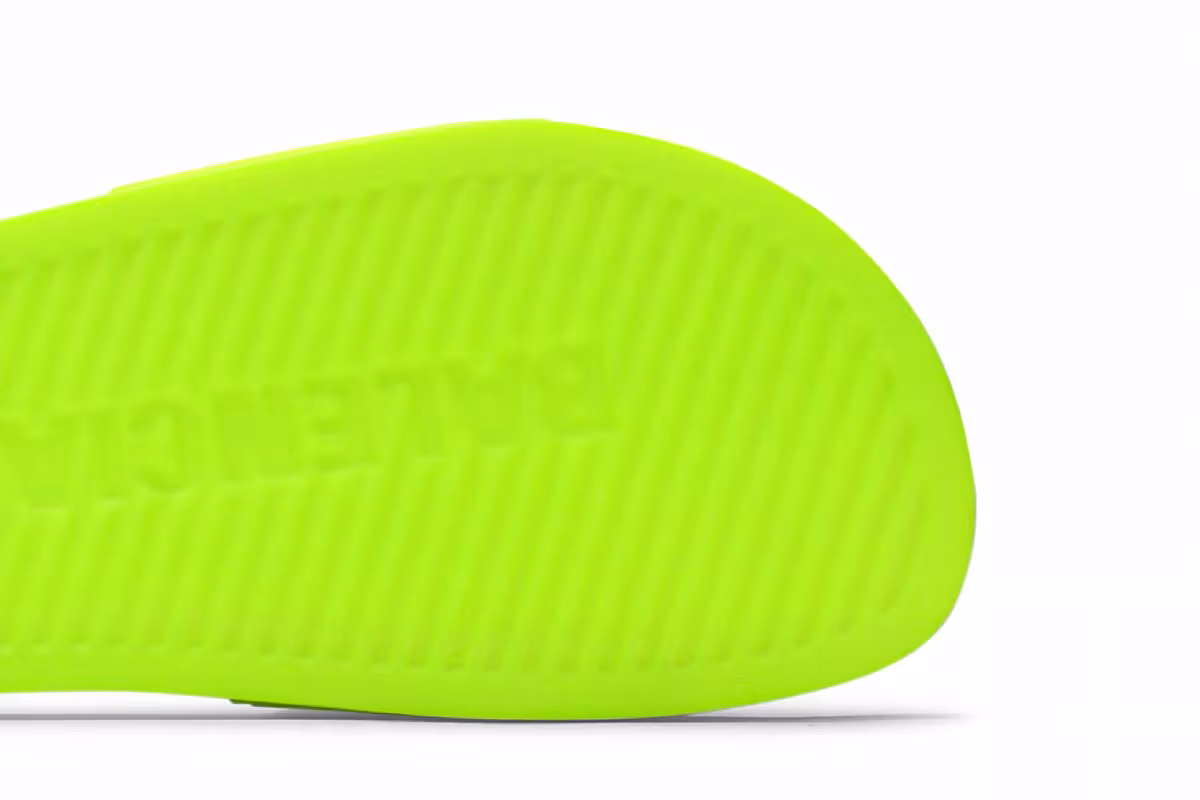Balenciaga Women's Pool Slides Fluo Yellow, view 6