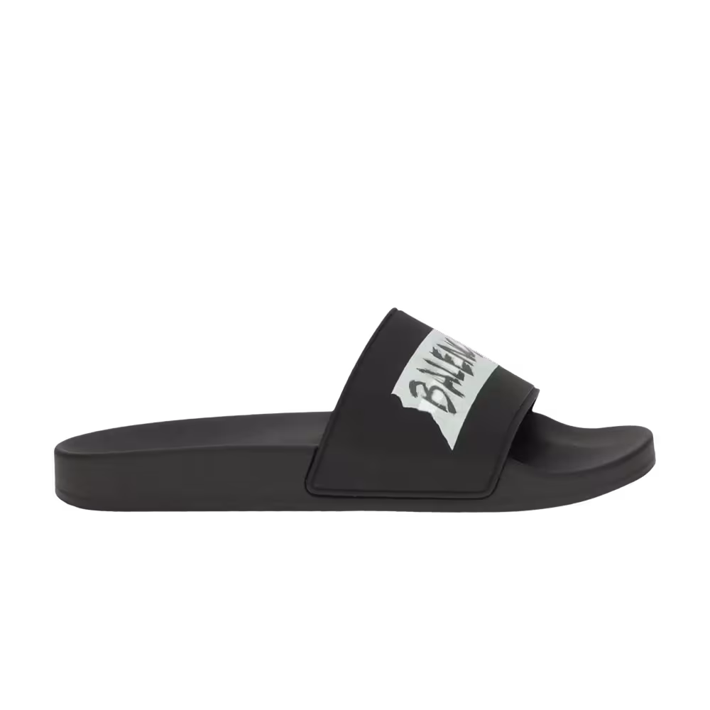Balenciaga Pool Slide Black White