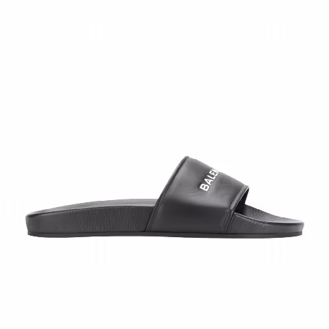 Balenciaga Wmns Pool Slides 'Black White'