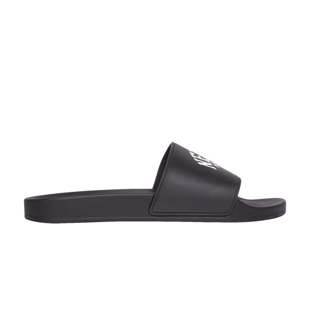 Balenciaga Pool Slides Cities New York - Black