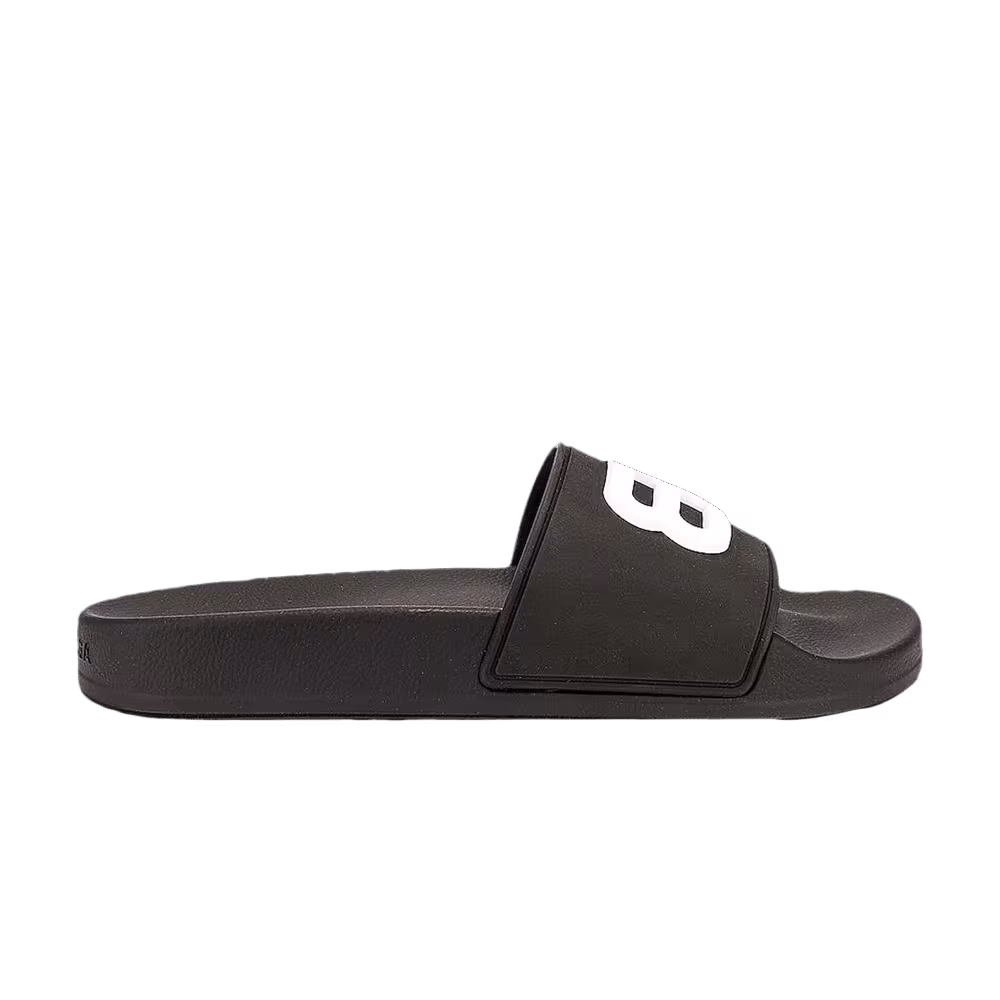 Balenciaga Women's Pool Slides Black White